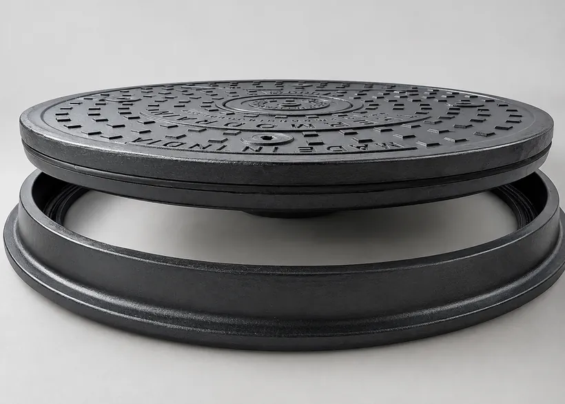 Air & Water Tight round cover with frame (D400)