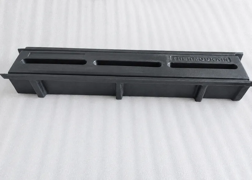 Installed drain channel run